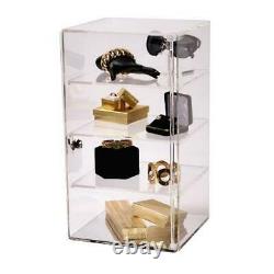 3-Shelf Acrylic Rotating Tower Display Case Box (Comes with lock & key)