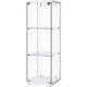 3-shelf Glass Display Cabinet Glass Curio Cabinet Display Trophy Case Bookshelf