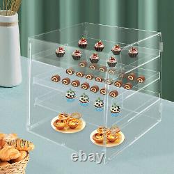 3 Tier Acrylic Cake Display Case Cabinet Cupcake Pastry Bakery Donut Storage