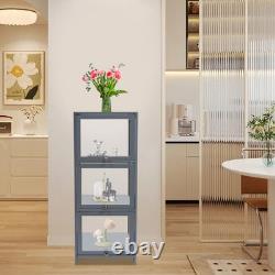 3-Tier Acrylic Display Case Figurines Toy Ornament Display Shelf 15.712.641.7