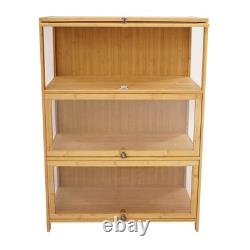 3 Tiers Display Cabinet, Toys Display Shelf Case, Large Capacity Storage Cabinet