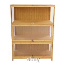 3 Tiers Mode Toys Storage Cabinet Shelf 31.512.641.7in Log Color Display Case