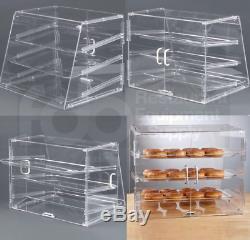 3 Tray Bakery Counter Display Case Rear Door Donut Pastry Cookie Store