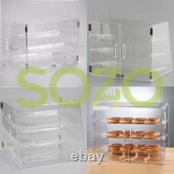 3 Tray Bakery Counter Display Case Rear Door Donut Pastry Cookie Store