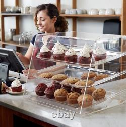 3 Tray Bakery Counter Display Case Rear Door Donut Pastry Cookie Store