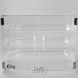 3 Tray Bakery Counter Display Case Rear Door Donut Pastry Cookie Store