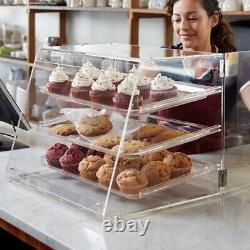 3 Tray Bakery Counter Display Case Rear Door Donut Pastry Cookie Store