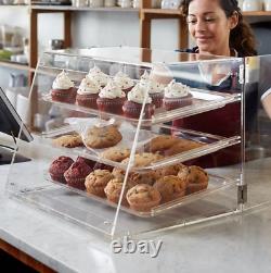 3 Tray Bakery Counter Display Case Rear Door Donut Pastry Cookie Store