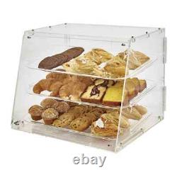 3 Tray Bread Storage Pastry Arclic Cake Display Case Pastries Muffins Show Case