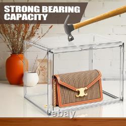 4Pack Purse Organizer for Closet Clear Acrylic Display Case for Handbag Storage
