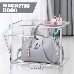 4Pack Purse Organizer for Closet Clear Acrylic Display Case for Handbag Storage