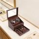 4+6 Automatic Rotation Leather Wood Watch Winder Storage Box Display Case