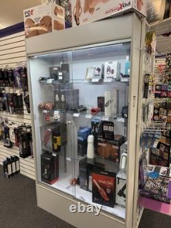 4 Available Retail Display Case Gray 4-Wall 48x18x54 Store Supply Fixture
