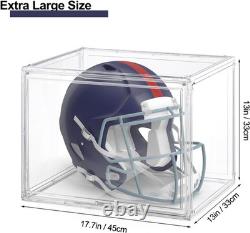 4 Pack Extra Large Clear Display Cases with Magnetic Doors for Organizing