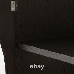 52.17H Glass Door Display Case Storage Cabinet with 2 Drawers and Adjustable