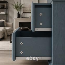 52.17H Glass Door Display Case Storage Cabinet with 2 Drawers and Adjustable Sh