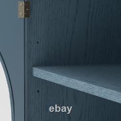 52.17 Glass Door Display Case Storage Cabinet with 2 Drawers & Adjustable Shelf