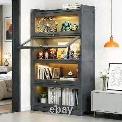 55 High 4 Tier Display Cabinet with Acrylic Doors for Collectibles