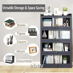 55 High 4 Tier Display Cabinet with Acrylic Doors for Collectibles