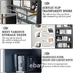 55 High 4 Tier Display Cabinet with Acrylic Doors for Collectibles