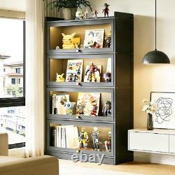 55 High 4 Tier Display Cabinet with Acrylic Doors for Collectibles