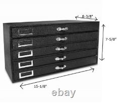 5 Drawer Jewelry Hobby Gem Organizer Display Case with 250 Gem Jar Insert