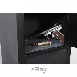 5-Gun Metal Security Locker Rifle Cabinet with Separate Pistol/Ammo Storage Shelf