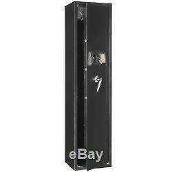 5 Rifle Gun Storage Safe Electronic Lock Cabinet Lockbox Case Firearm Steel