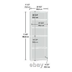 5-Shelf Bookcase Adjustable Contemporary Office Library Display Storage White