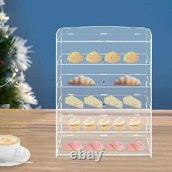 5-Tier Acrylic Display Case Highly Transparent Acrylic Counter Top Display Case