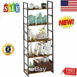 5-Tier Bookshelf Bookcase Storage Organizer Display Shelf Home Office Furniture