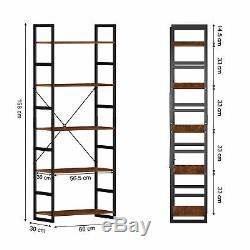 5-Tier Bookshelf Bookcase Storage Organizer Display Shelf Home Office Furniture