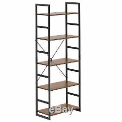 5-Tier Bookshelf Bookcase Storage Organizer Display Shelf Home Office Furniture