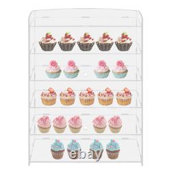 5 Tiers Acrylic Display Case Shelf Dustproof Showcase Holder For Retail Display