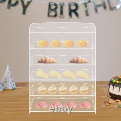 5 Tiers Acrylic Display Case Shelf Dustproof Showcase Holder For Retail Display