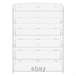 5 Tiers Acrylic Display Case Shelf Dustproof Showcase Holder for Retail Display