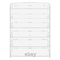 5 Tiers Acrylic Display Case Shelf Dustproof Showcase Holder for Retail Display