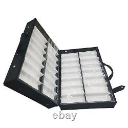 64 Slots Eyeglasses Show Storage Sunglasses Eyewear Tray Display Suitcase Case