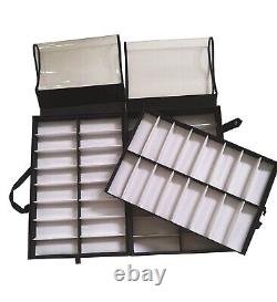 64 Slots Eyeglasses Show Storage Sunglasses Eyewear Tray Display Suitcase Case