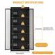 65 Tall Bookcase With Led Light 5-tier Display Case With Adjustable Dividers