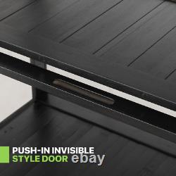 67.5 Acrylic Display Case Showcase Figure Bookshelf Black &Flip up Door, 5 Tiers