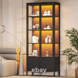 67 Curio Display Cabinet Glass Storage Case Shelf Adjustable for Collectibles