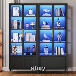 67 Curio Display Cabinet Glass Storage Case Shelf Adjustable for Collectibles