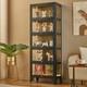67 Curio Display Cabinet With20 Color Lights Adjustable 5-tier Glass Display Case