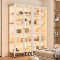 67 Display Cabinet LED Curio Storage Shelf&Bookcase for Collectible Toys Books