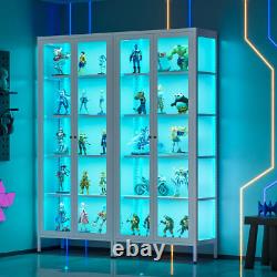 67 Display Cabinet LED Curio Storage Shelf&Bookcase for Collectible Toys Books
