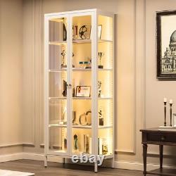 67 Display Cabinet LED Curio Storage Shelf&Bookcase for Collectible Toys Books