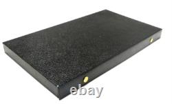 6 Snap Button Display Cases with Black Velvet Display Pads Included