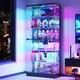 71 Tall Display Cabinet With Glass Doors & Rgb Lights, App Control For Figures