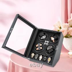 8+5 Automatic Rotation Watch Winder Box Watch Display Case Storage With Lock Quiet